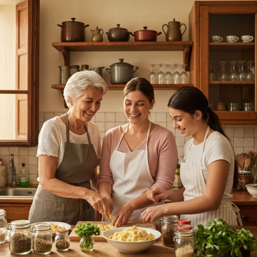 Tre generazioni in cucina